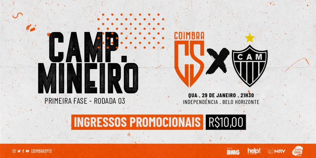 TUDO QUE VOCÊ PRECISA SABER PARA IR AO HORTO TORCER PARA O COIMBRA VENDA DE INGRESSOS: COIMBRA vs ATLÉTICO-MG